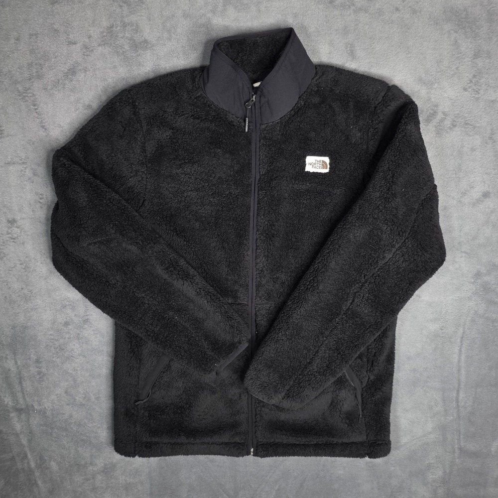 The North Face Mens Black Sherpa Fleece Full Zip Jacket High Pile M